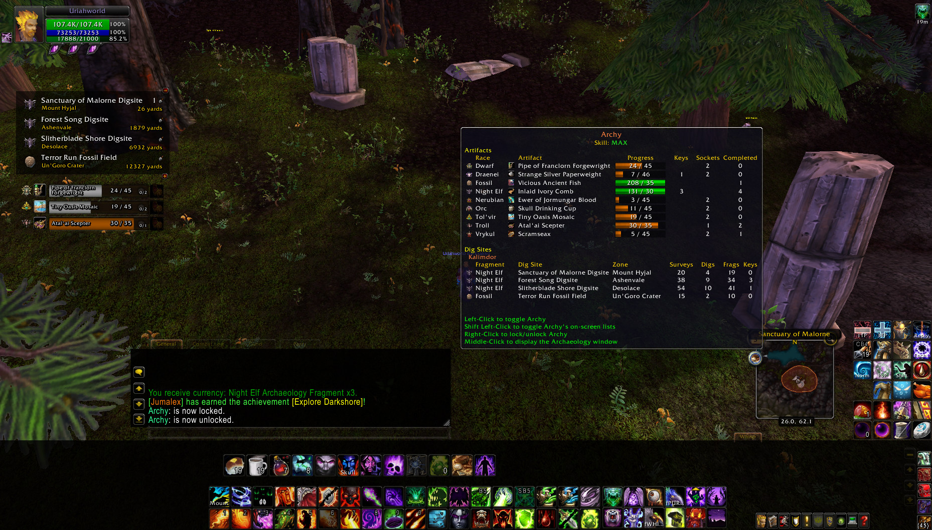 wow addon archy alternative